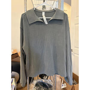 NWT, Lululemon softstreme oversized polo size S in Palm deco